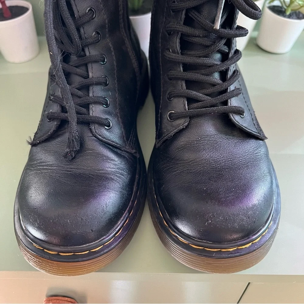 Dr. Martens 1460 J Black Leather Lave Up Boots Size 3